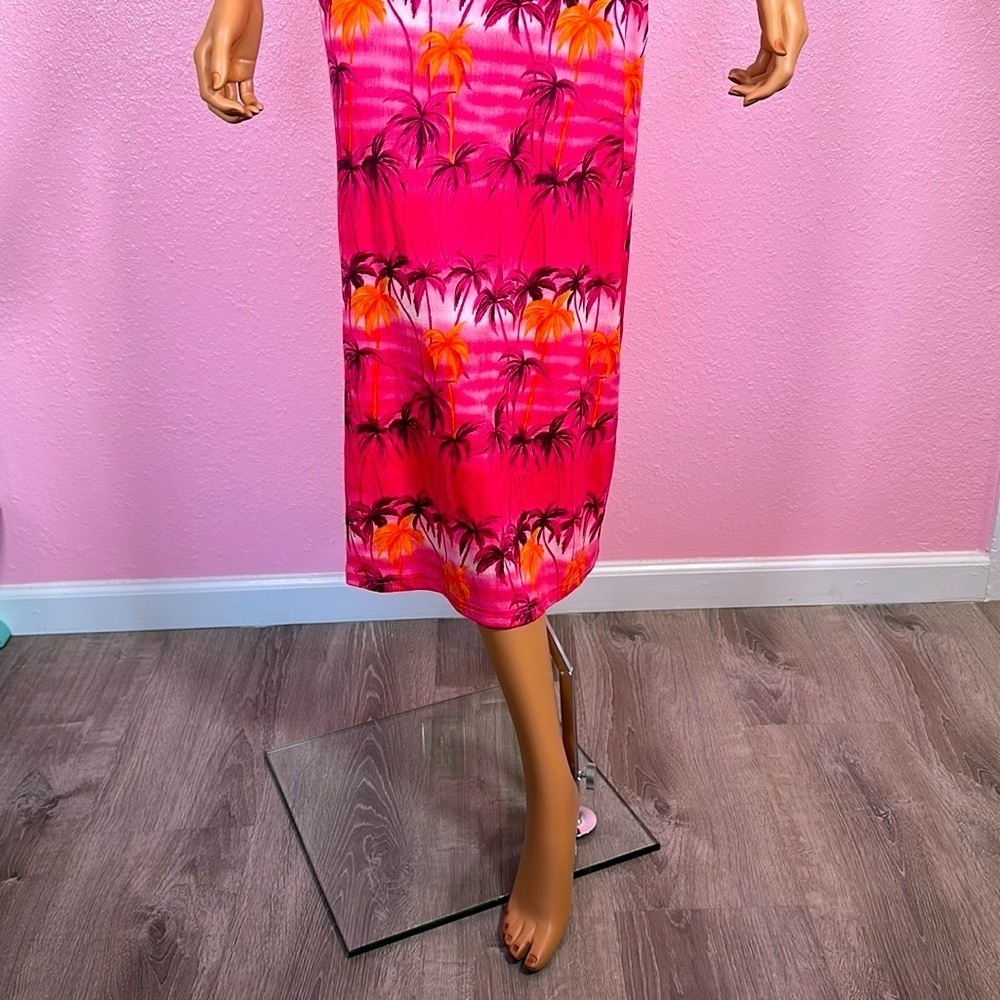 Y2K HAWAIIAN POOL SIDE DRESS perfect bathing suit cover Barbie Core Pink like … - Picture 6 of 12